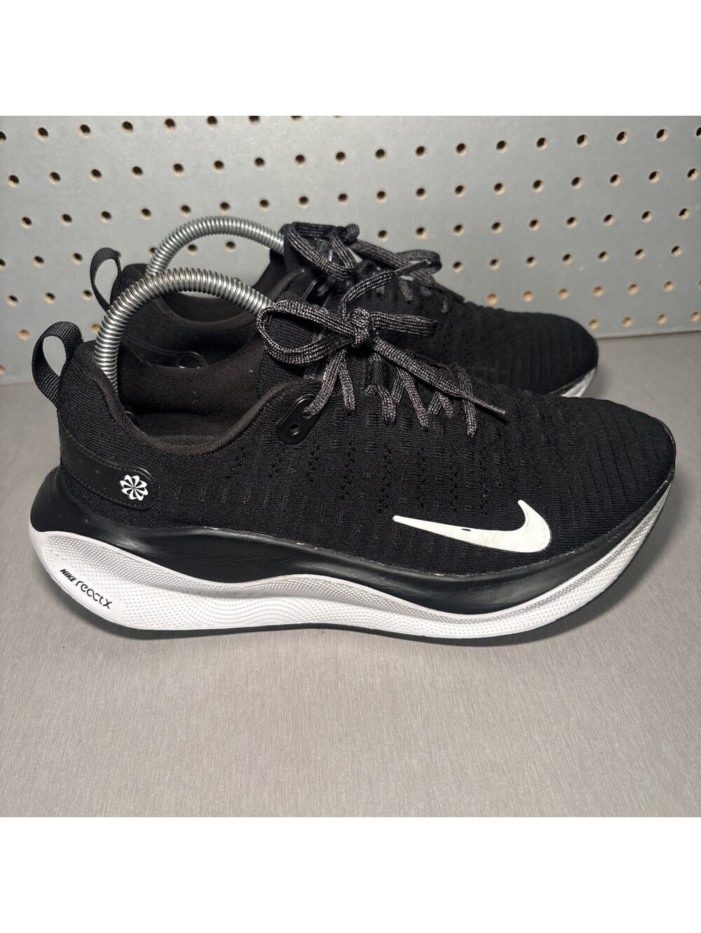 Nike ReactX Infinity Run 4 Shoes Womens Sz 10 Wide Black White FN0880-001